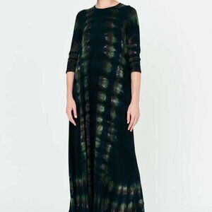Raquel Allegra Drama Maxi Dress in Black Hills Camo - Size 1